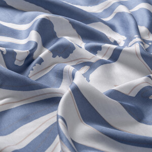 Indigo Palm Springs Print Silk Scarf - Thumbnail