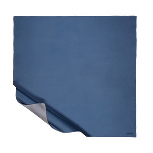 Indigo Plain Silk Twill Scarf - Thumbnail