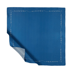 Indigo Signature Silk Twill Scarf - Thumbnail