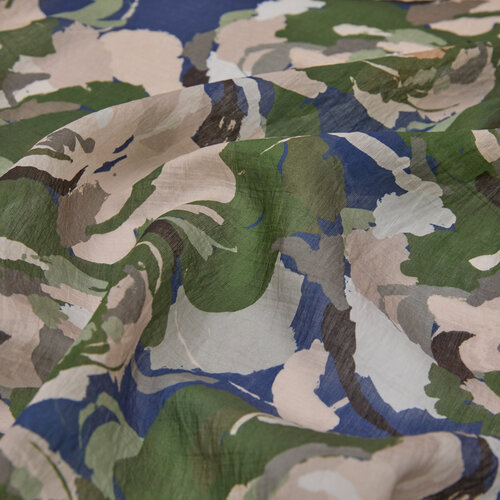 Indigo Soulful Blooms Tencel Print Scarf