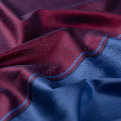 Indigo Striped Silk Scarf