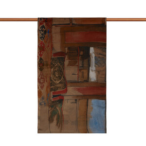 Interior of an Eastern House Satin Silk Scarf - Thumbnail