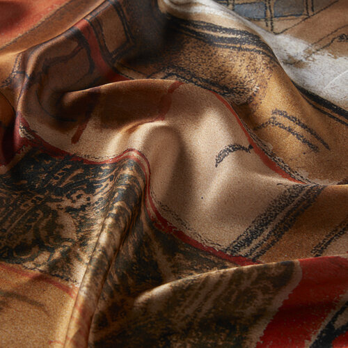 Interior of an Eastern House Satin Silk Scarf