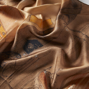 İnterior Of The Great Mosque Satin Silk Scarf - Thumbnail