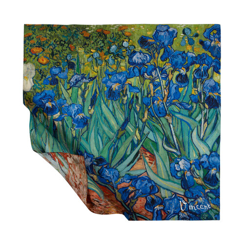 Irises Silk Twill Scarf