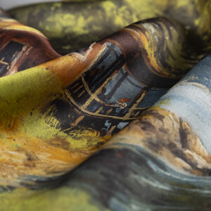 Istanbul Satin Silk Pocket Square - Thumbnail