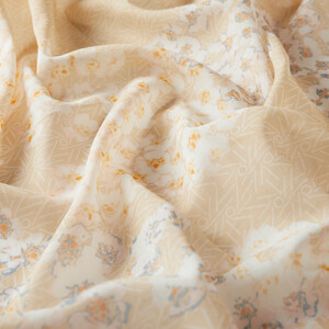 Ivory Azalea Cotton Scarf - Thumbnail
