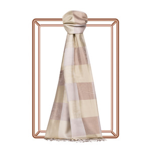 Ivory Buffalo Buffalo Checked Silk Scarf - Thumbnail