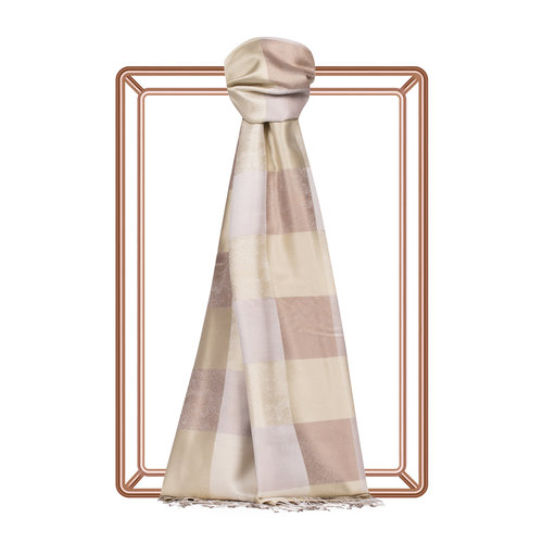 Ivory Buffalo Buffalo Checked Silk Scarf