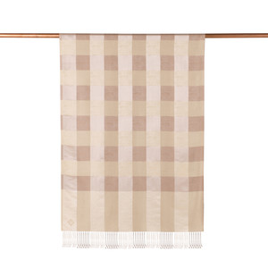 ipekevi - Ivory Buffalo Buffalo Checked Silk Scarf (1)