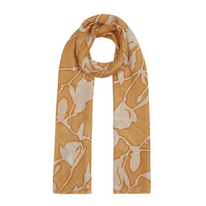 Ivory Contour Print Scarf - Thumbnail