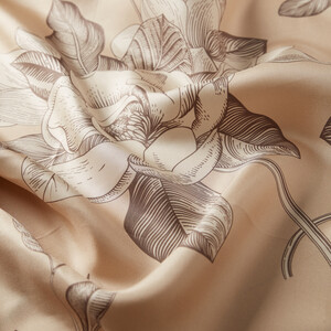 Ivory Grace Twill Silk Scarf - Thumbnail