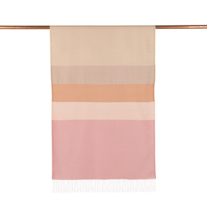 Ivory Kushak Striped Silk Scarf - Thumbnail