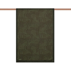 ipekevi - Kahki Green Patchwork Paisley Print Tencel Scarf (1)