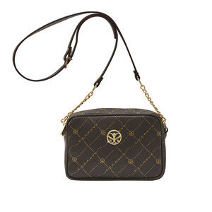 Kahve Monogram Cep Detaylı Çapraz Çanta - Thumbnail