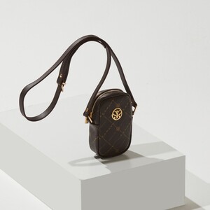 ipekevi - محفظة كروس مونوغرام لون بني