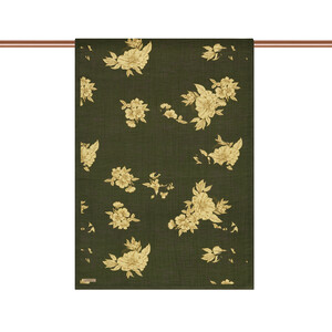 ipekevi - Khaki Green Azalea Print Tencel Scarf (1)