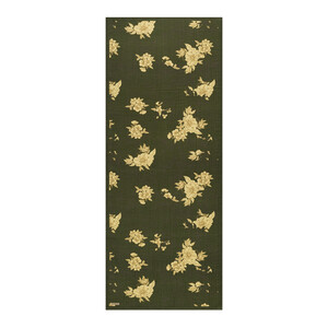 Khaki Green Azalea Print Tencel Scarf - Thumbnail