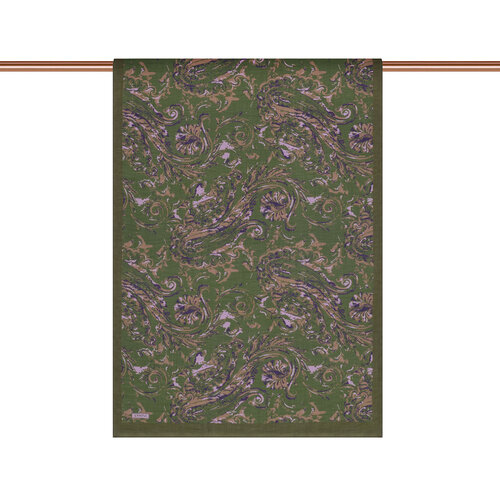 Khaki Green Breeze Print Tencel Scarf
