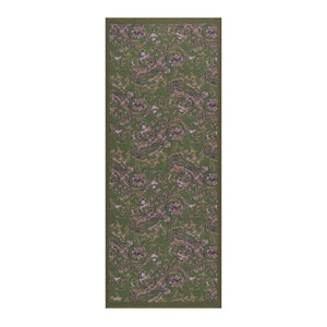Khaki Green Breeze Print Tencel Scarf - Thumbnail