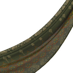 ipekevi - Khaki Green Carpet Essence Cotton Scarf