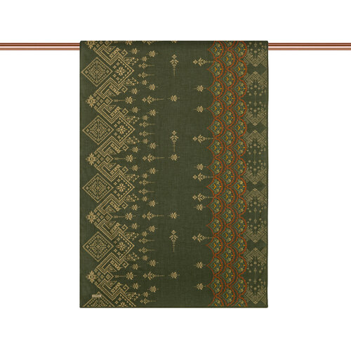 Khaki Green Carpet Essence Cotton Scarf