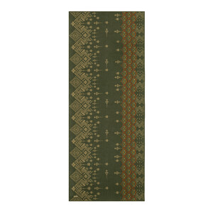 Khaki Green Carpet Essence Cotton Scarf - Thumbnail