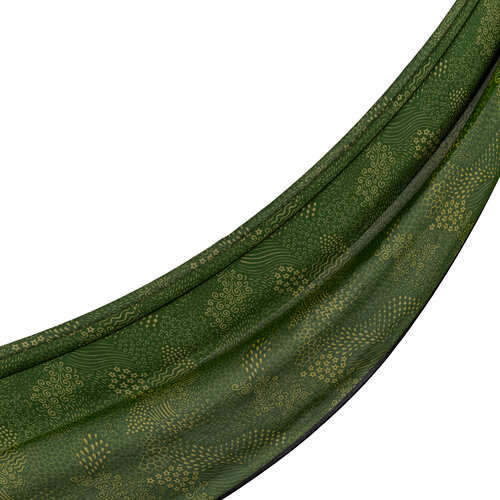 Khaki Green Ethnic Harmony Print Cotton Scarf