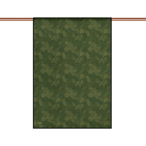 ipekevi - Khaki Green Ethnic Harmony Print Cotton Scarf (1)