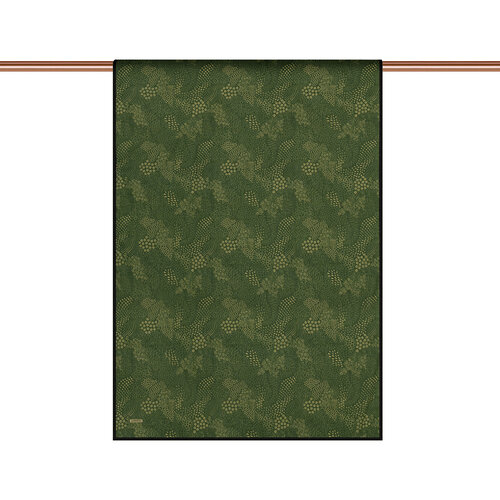Khaki Green Ethnic Harmony Print Cotton Scarf