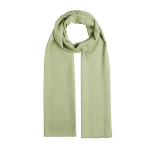 ipekevi - Khaki Green Ikat Cotton Silk Scarf (1)