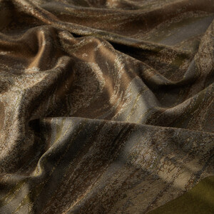 Khaki Green Jacquard Prime Silk Scarf - Thumbnail