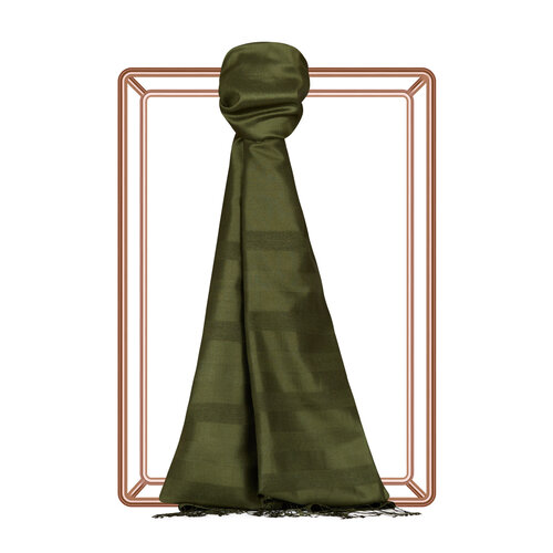  Khaki Green Mono Blinds Silk Scarf
