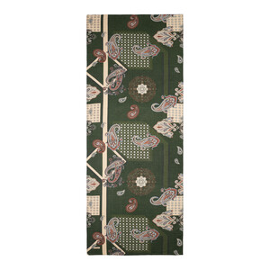 Khaki Green Palace Way Print Tencel Scarf - Thumbnail