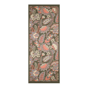 Khaki Green Royal Ivy Pattern Tencel Scarf - Thumbnail