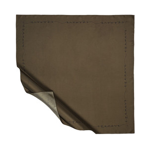 Khaki Green Signature Silk Twill Scarf - Thumbnail