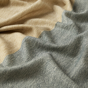 Khaki Green Wool Scarf - Thumbnail