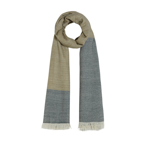 Khaki Green Wool Scarf