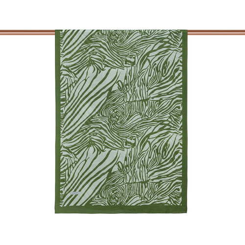 Khaki Green Zebra Print Tencel Scarf