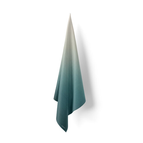 Khaki Silver Gradient Satin Silk Scarf