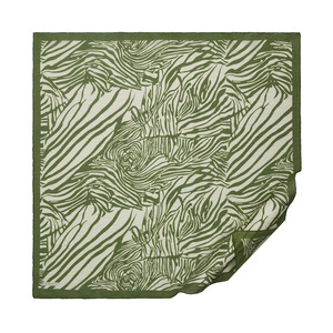 Khaki Zebra Print Tencel Scarf - Thumbnail