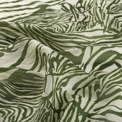 Khaki Zebra Print Tencel Scarf