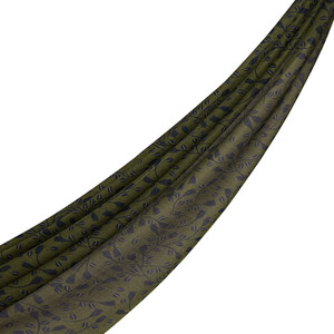 ipekevi - شال صوف تصميم ورود لون أخضر ipekevi - شال صوف تصميم ورود لون أخضر