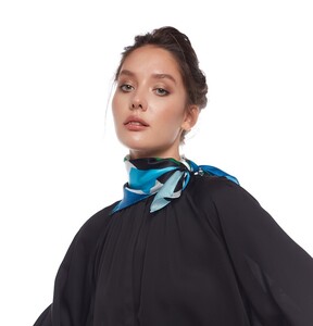 Köprü Saten İpek Mendil - Thumbnail