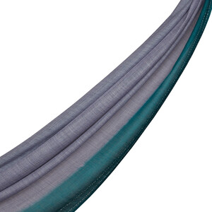 ipekevi - وشاح صوف وحرير متدرج لون أزرق