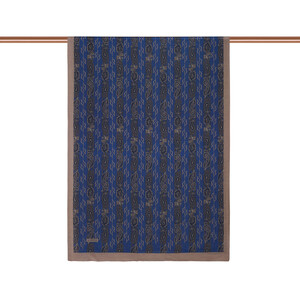 ipekevi - Kot Mavisi Monogram Desenli Tensel Şal (1)