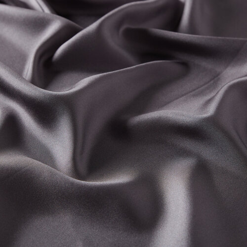 Dark Charcoal Frame Silk Twill Scarf