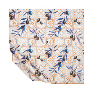 ipekevi - Krem Bal Köpüğü Zeytin Hasatı Tivil İpek Eşarp