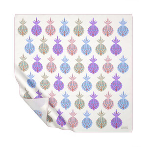 ipekevi - Krem Gülkurusu Nar-ı Beyza Tivil İpek Eşarp