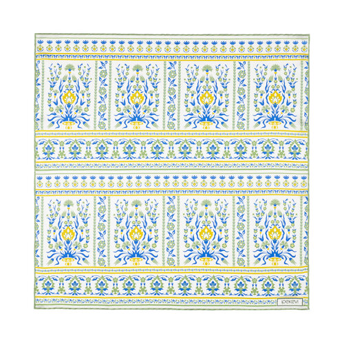 Krem Mint Yeşili Beylerbeyi Şebeke Saten İpek Mendil